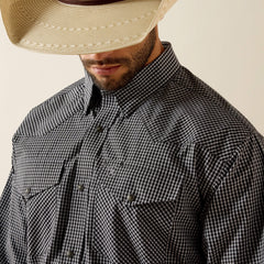 Pro Series Tobin Classic Fit Snap Shirt Men - BLACK PLAID