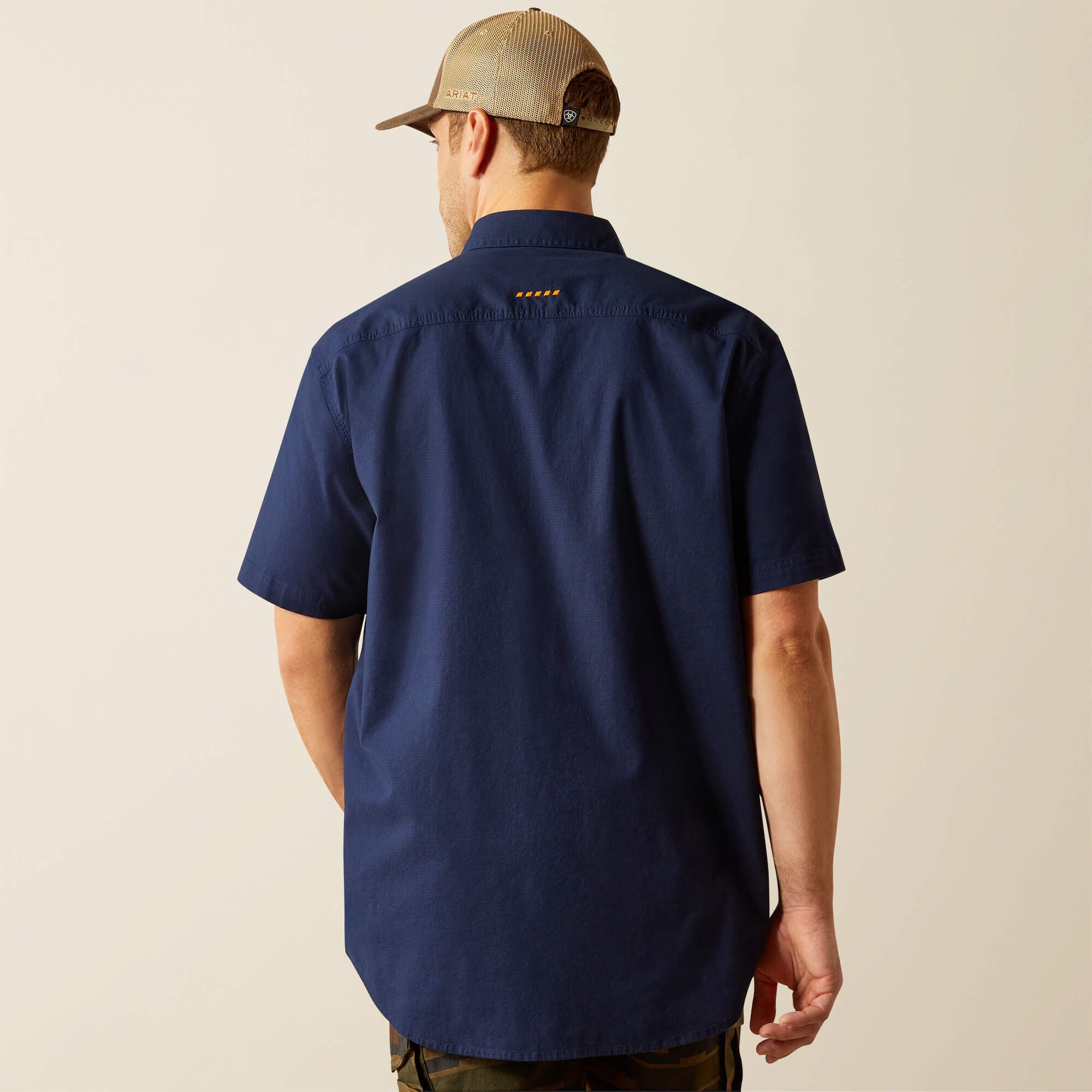 Rebar Made Tough DuraStretch Work Shirt Men - NAVY