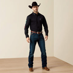 Team Logo Twill Fitted Shirt Men - BLACK/MEXICO