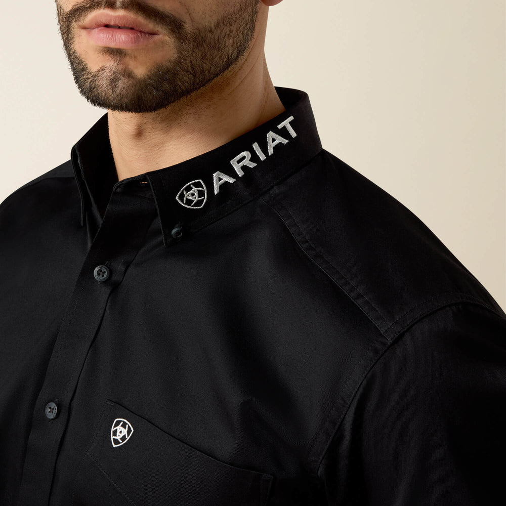 Team Logo Twill Fitted Shirt Men - BLACK/MEXICO
