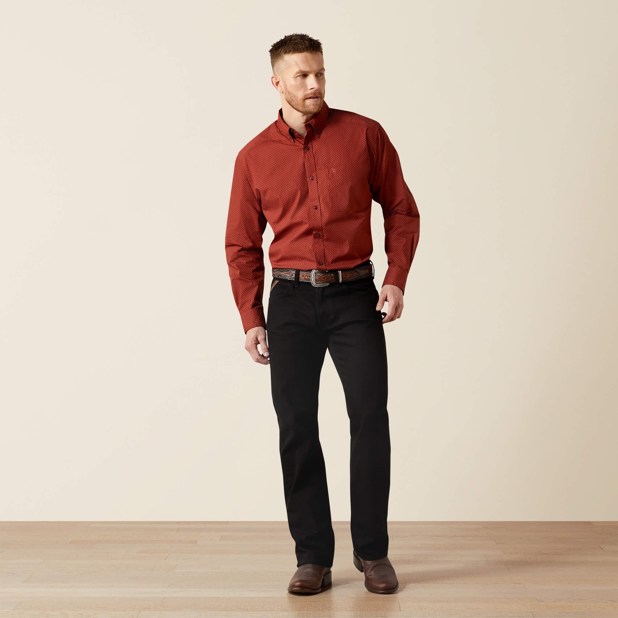 Wren Classic Fit Shirt Men - DARK RED
