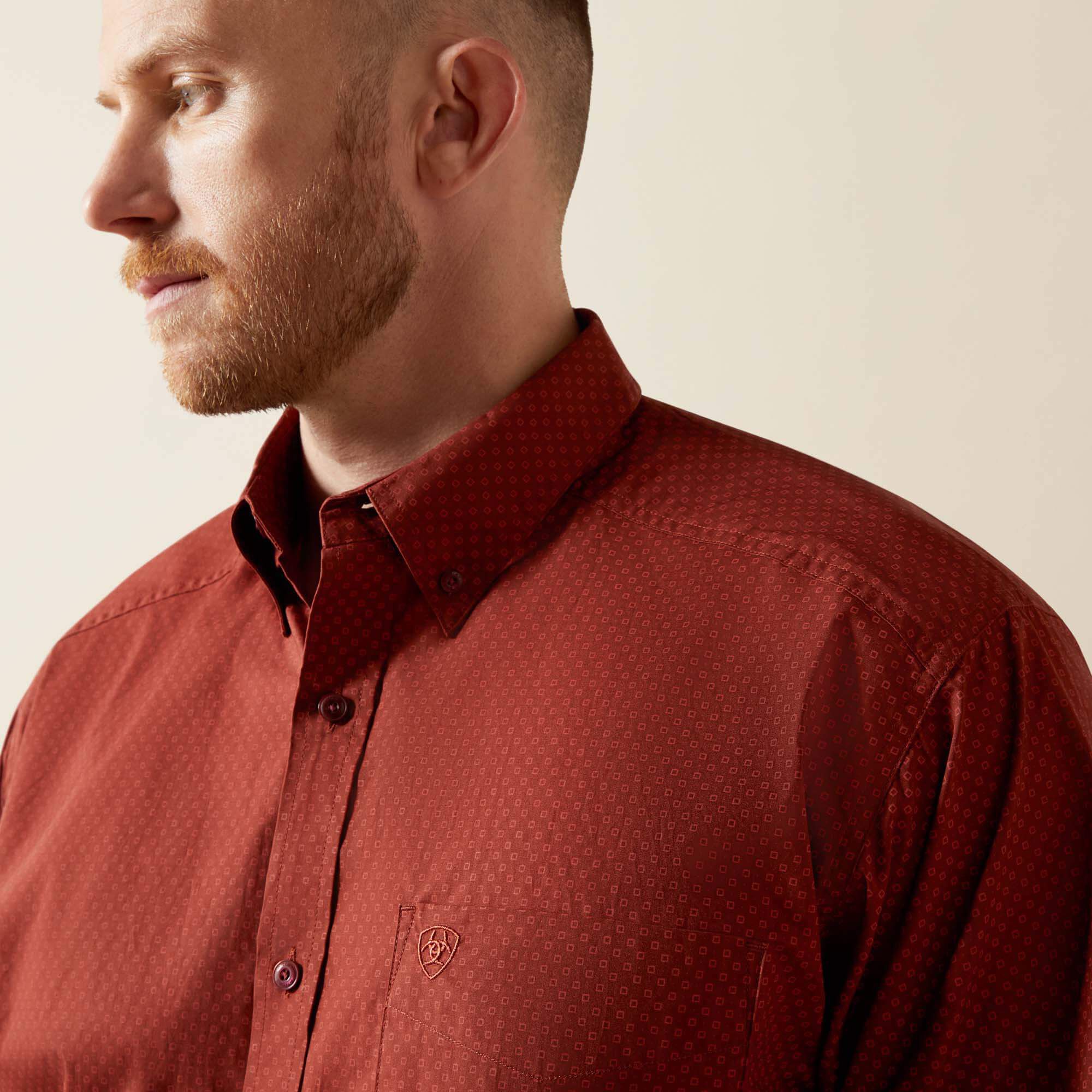 Wren Classic Fit Shirt Men - DARK RED