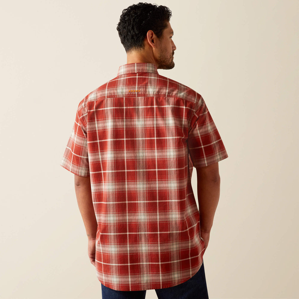 Rebar Made Tough DuraStretch Work Shirt Men - CHILI OIL
