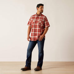 Rebar Made Tough DuraStretch Work Shirt Men - CHILI OIL