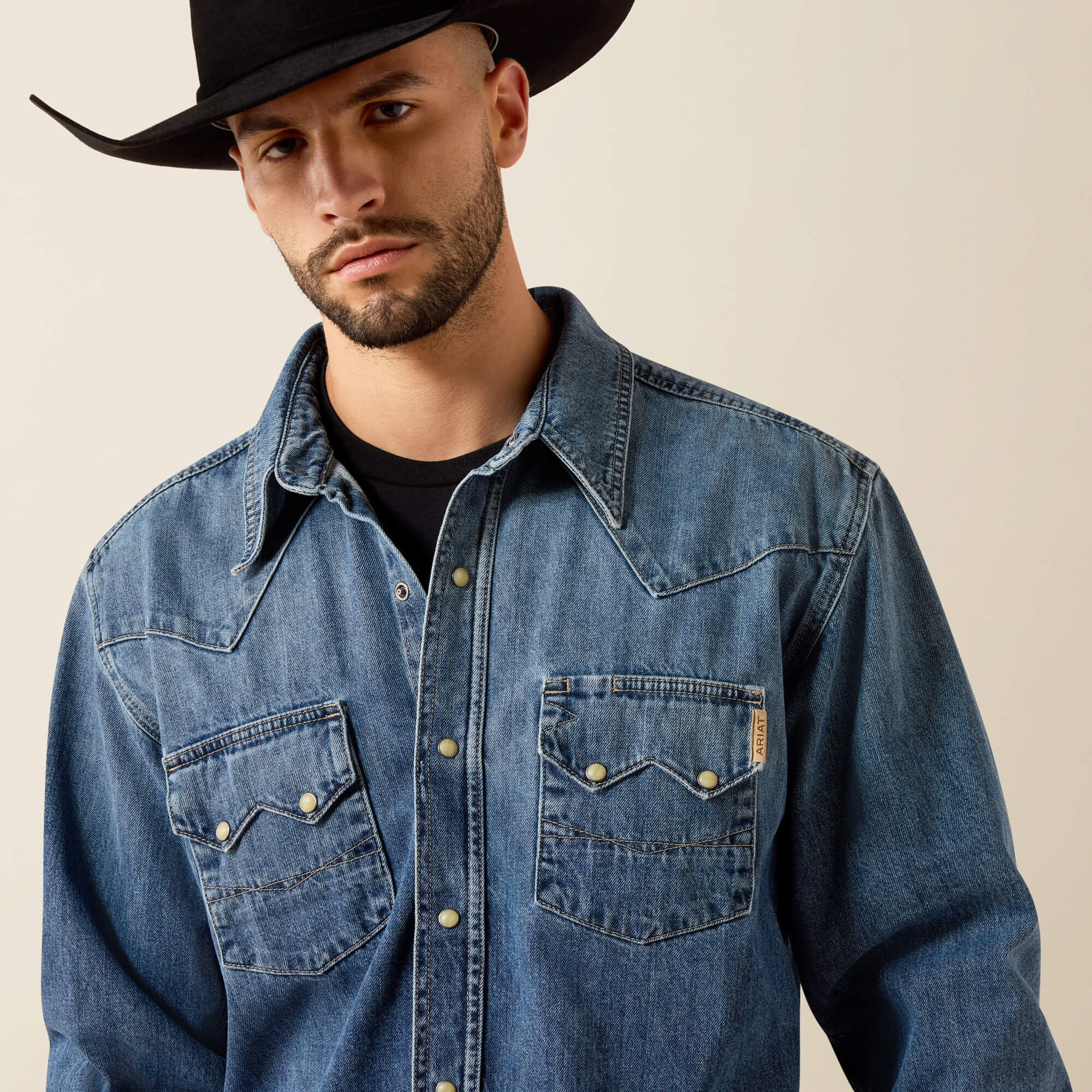 Sawtooth Denim Retro Fit Shirt Men - RUSTY