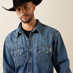 Sawtooth Denim Retro Fit Shirt Men - RUSTY