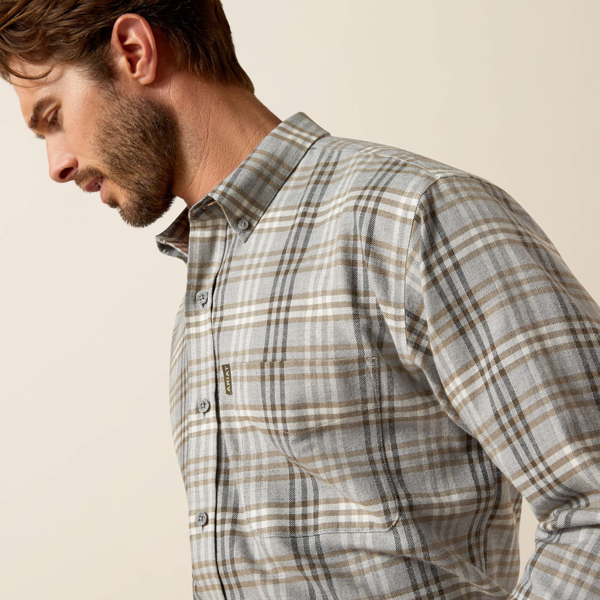 Simmental Shirt Men - GREY PLAID