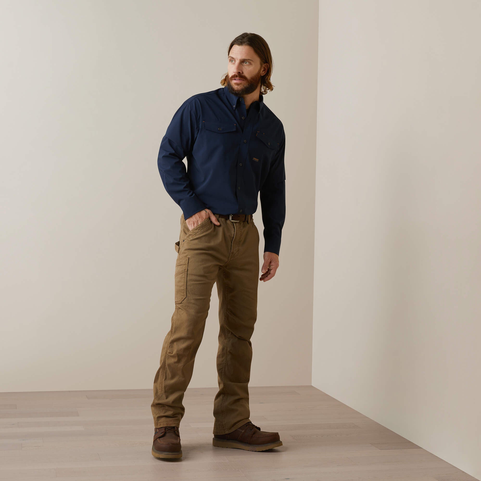 Rebar Made Tough VentTEK DuraStretch Work Shirt Men - NAVY