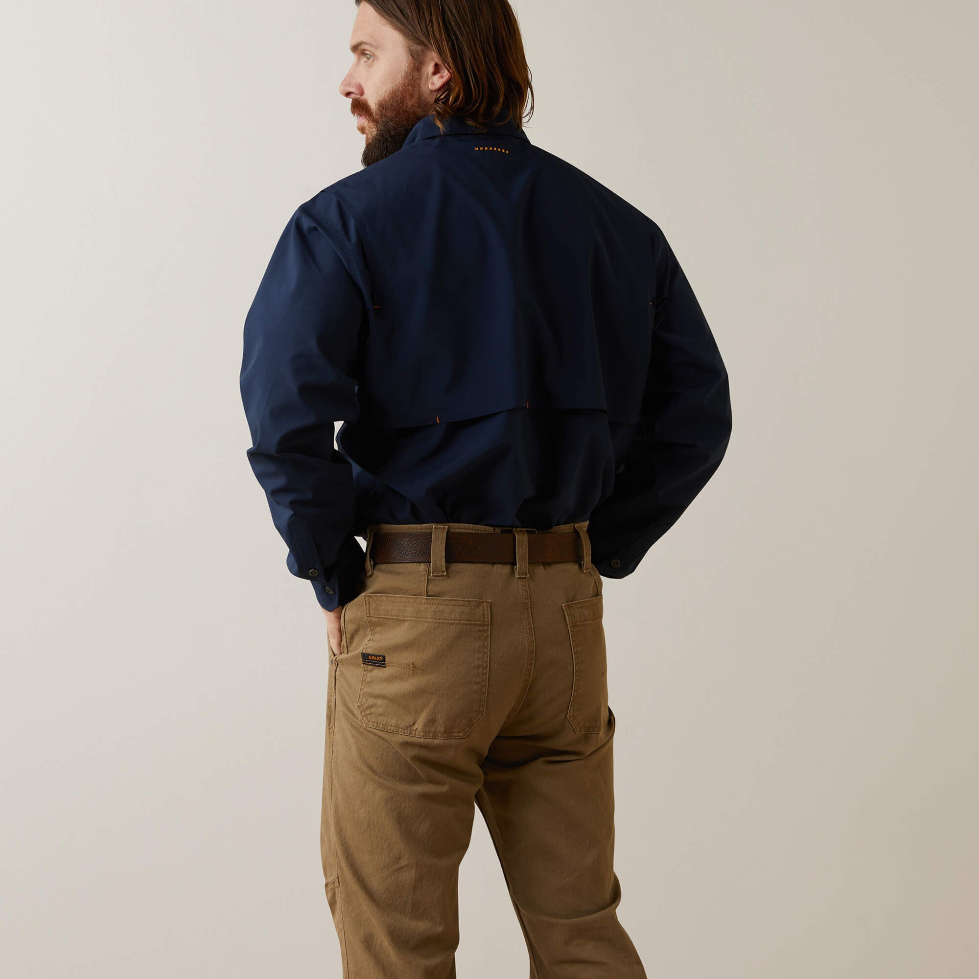 Rebar Made Tough VentTEK DuraStretch Work Shirt Men - NAVY