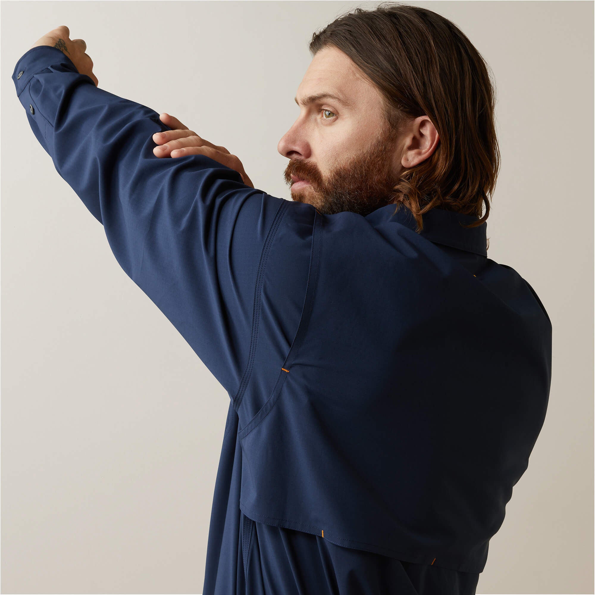 Rebar Made Tough VentTEK DuraStretch Work Shirt Men - NAVY