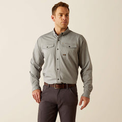 Rebar Made Tough VentTEK DuraStretch Work Shirt Men - CHARCOAL HEATHER