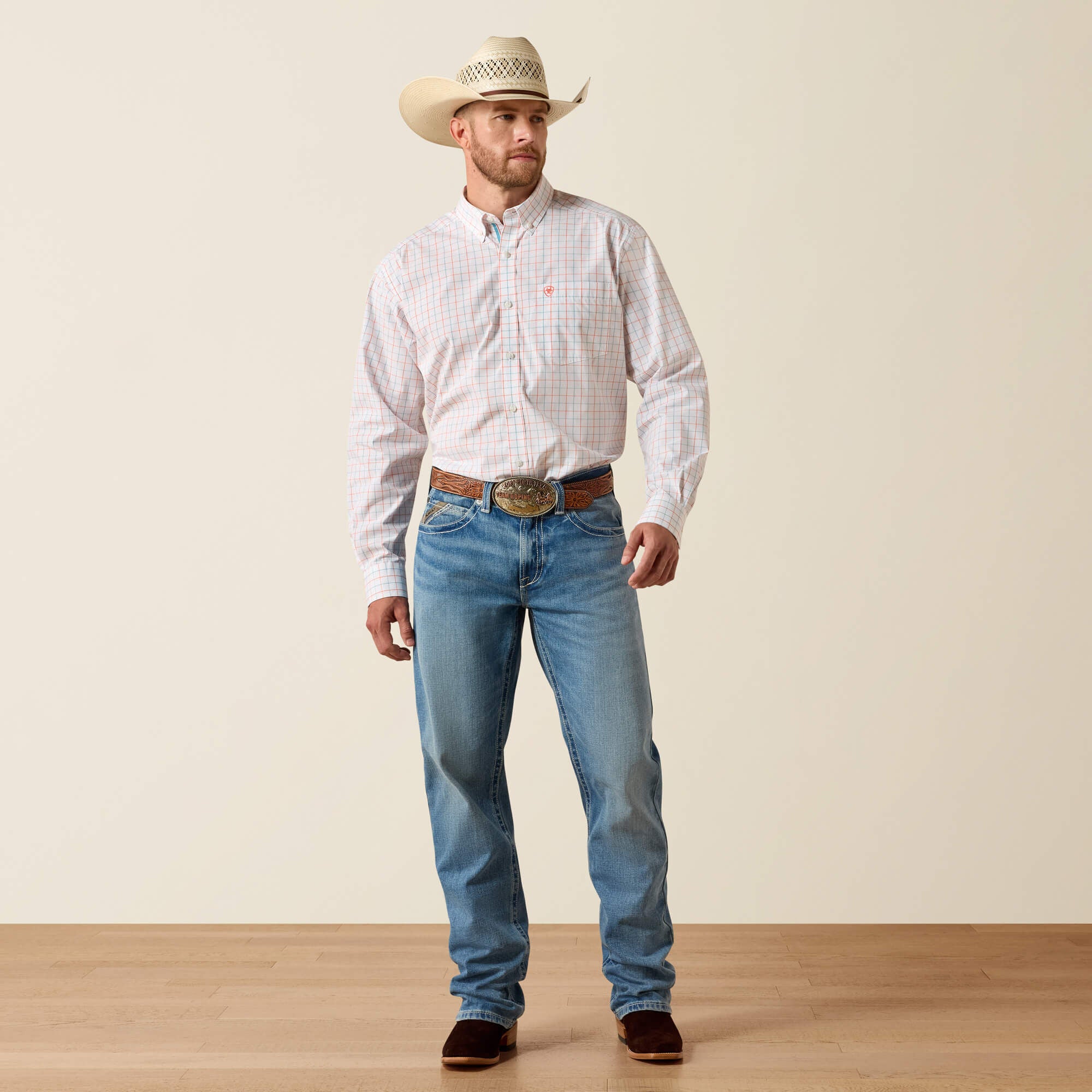 Pro Series Jason Classic Fit Shirt Men - WHITE PLAID