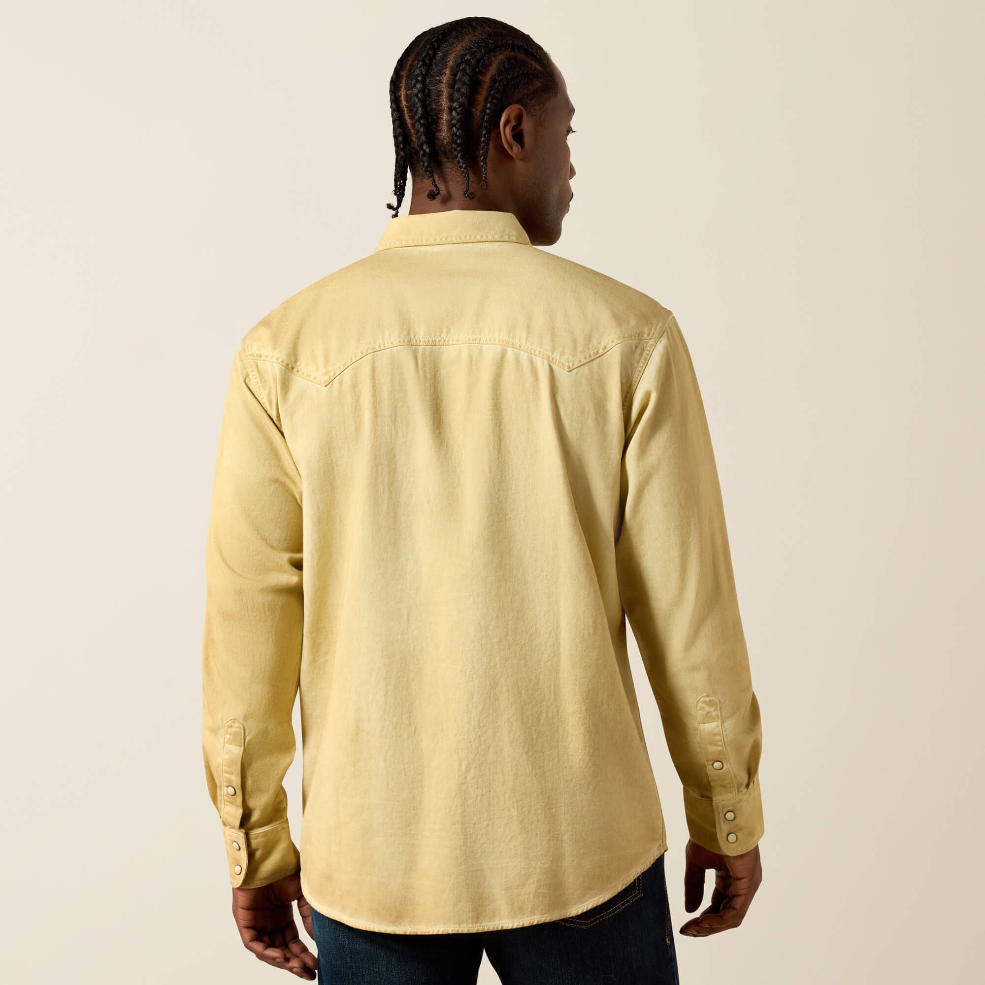 Retro Hartigan Fitted Snap Shirt Men - OFF WHITE