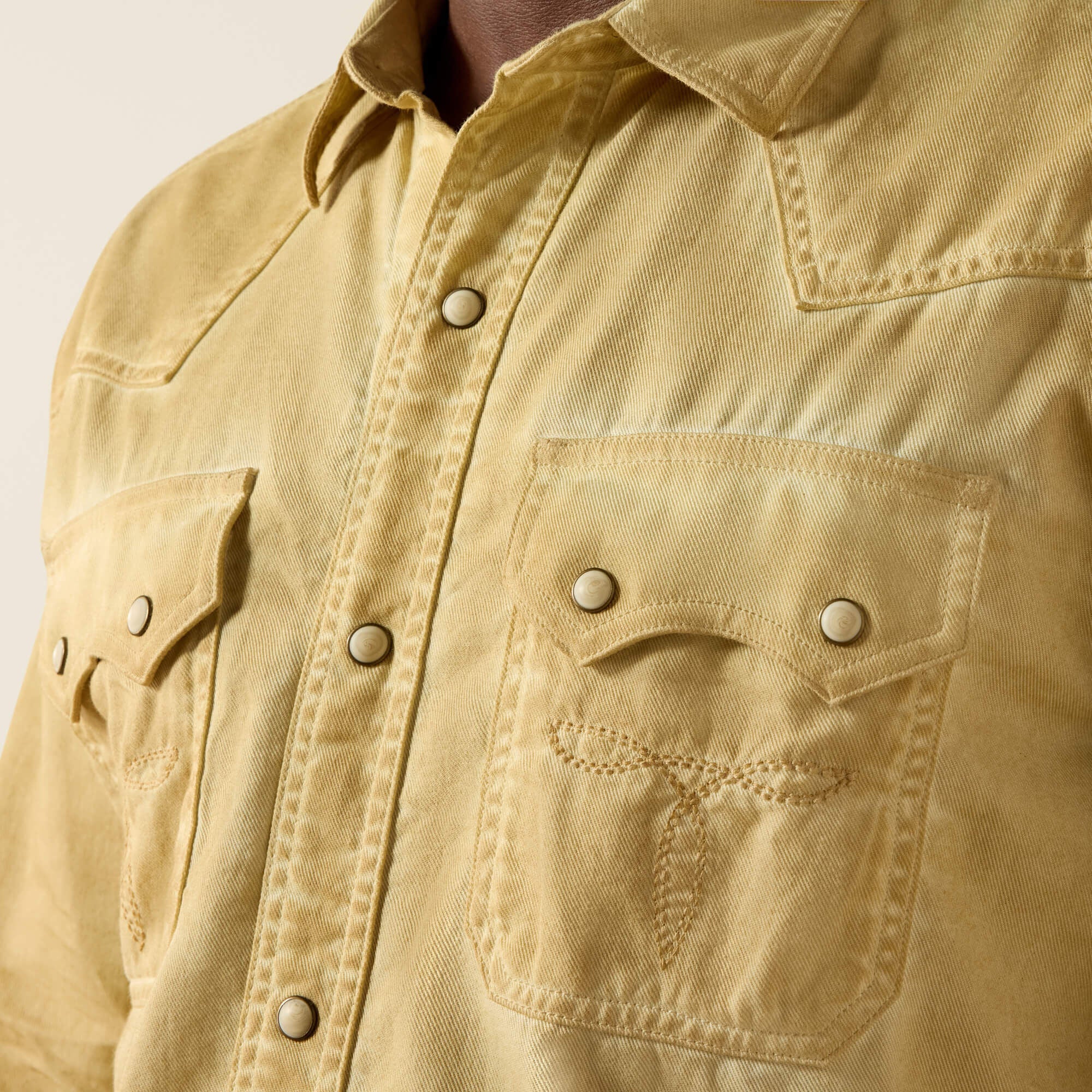 Retro Hartigan Fitted Snap Shirt Men - OFF WHITE