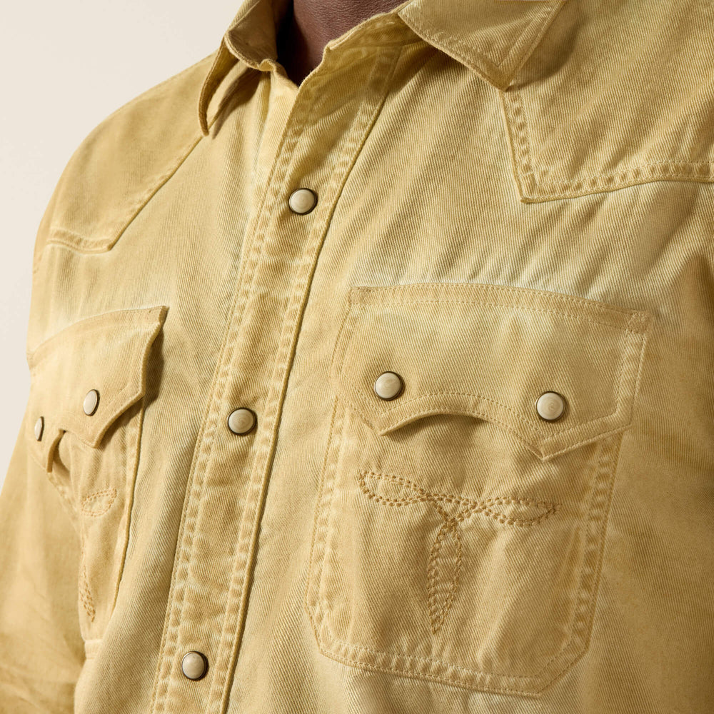 Retro Hartigan Fitted Snap Shirt Men - OFF WHITE