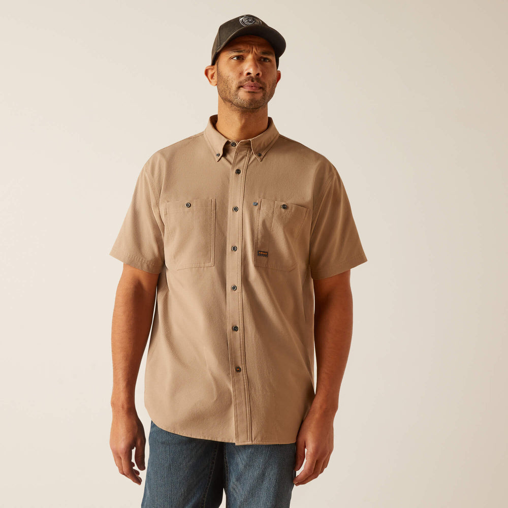 Rebar Made Tough 360 Airflow Work Shirt Men - REBAR KHAKI