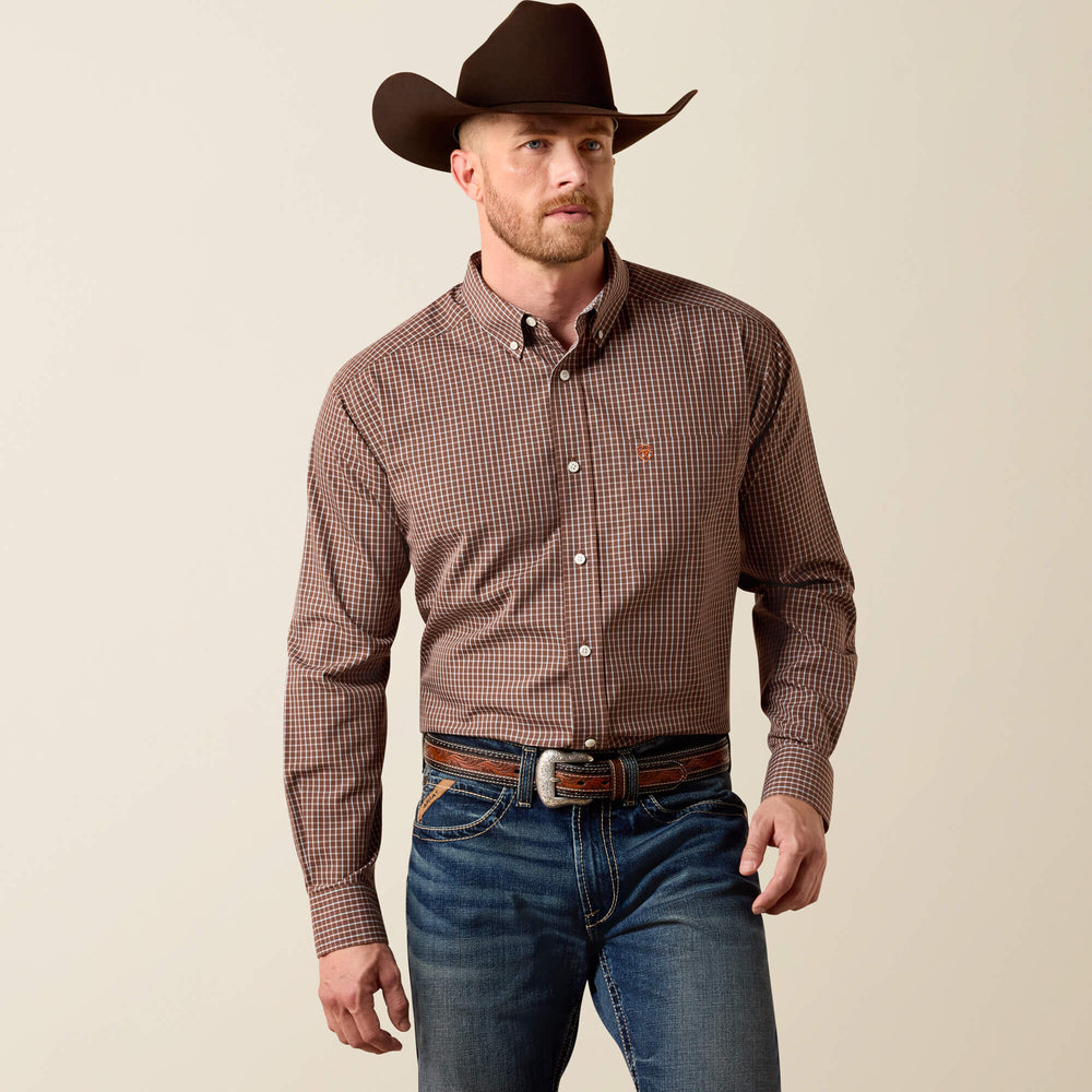 Wrinkle Free Coen Classic Fit Shirt Men - CHESTNUT PLAID