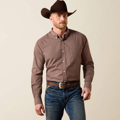 Wrinkle Free Coen Classic Fit Shirt Men - CHESTNUT PLAID