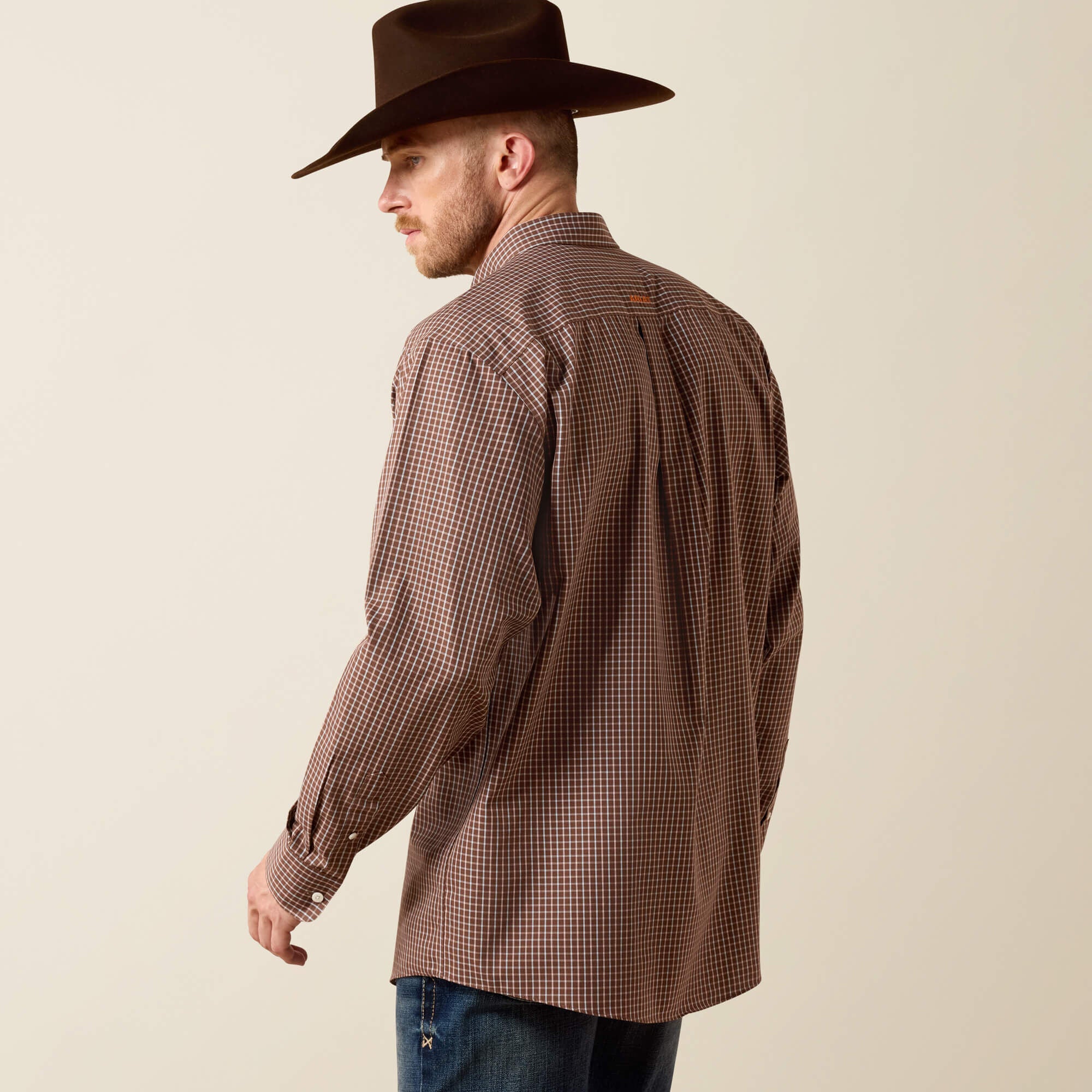 Wrinkle Free Coen Classic Fit Shirt Men - CHESTNUT PLAID
