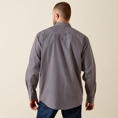 Wrinkle Free Adonis Classic Fit Snap Shirt Men - NAVY PLAID