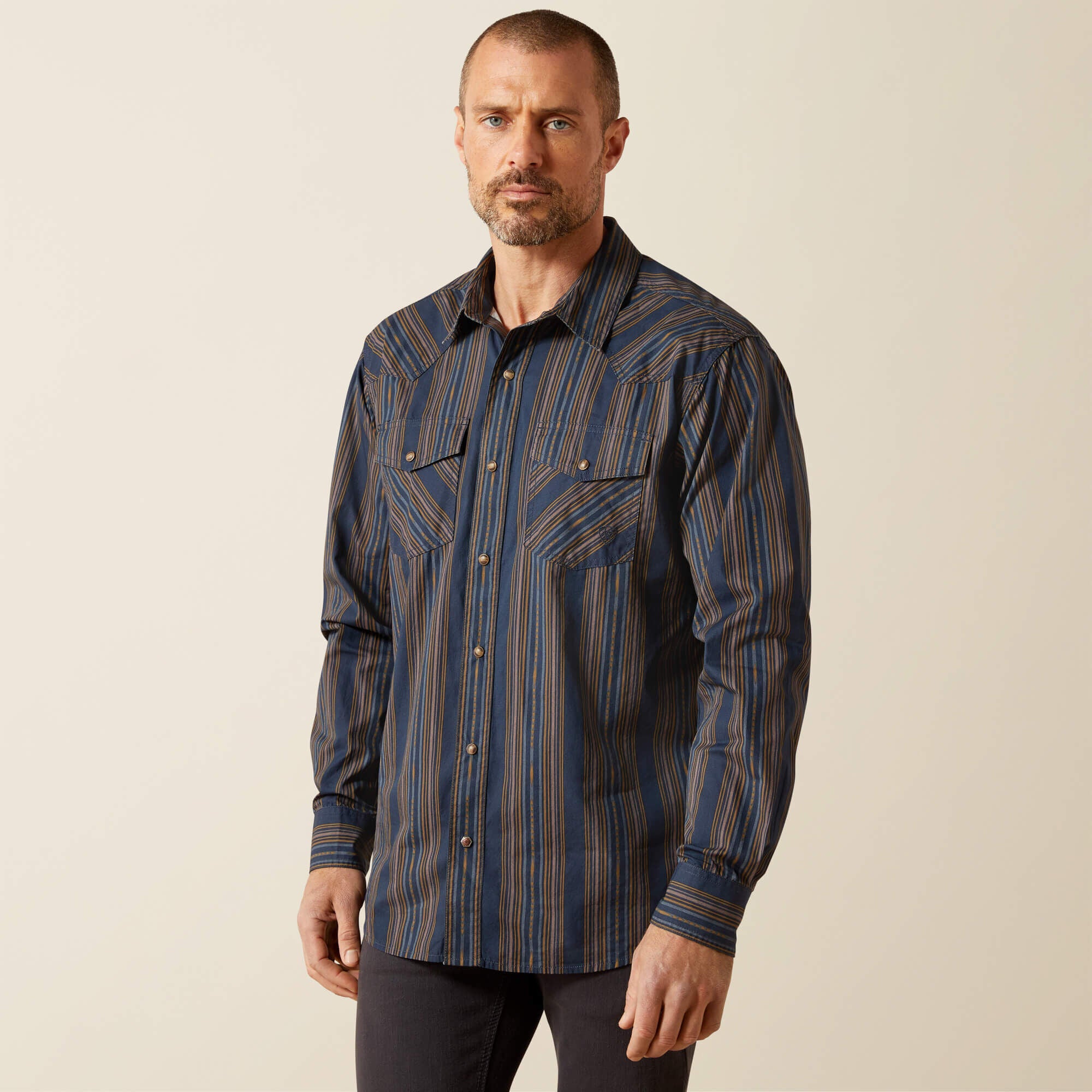 Horne Retro Fit Shirt Men - NAVY