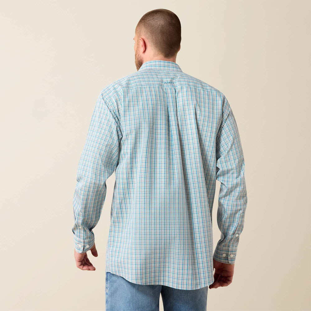 Wrinkle Free Antonio Classic Fit Shirt Men - ANGEL BLUE PLAID