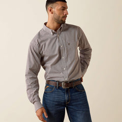 Wrinkle Free Alden Classic Fit Shirt Men - CHESTNUT GEO PRINT