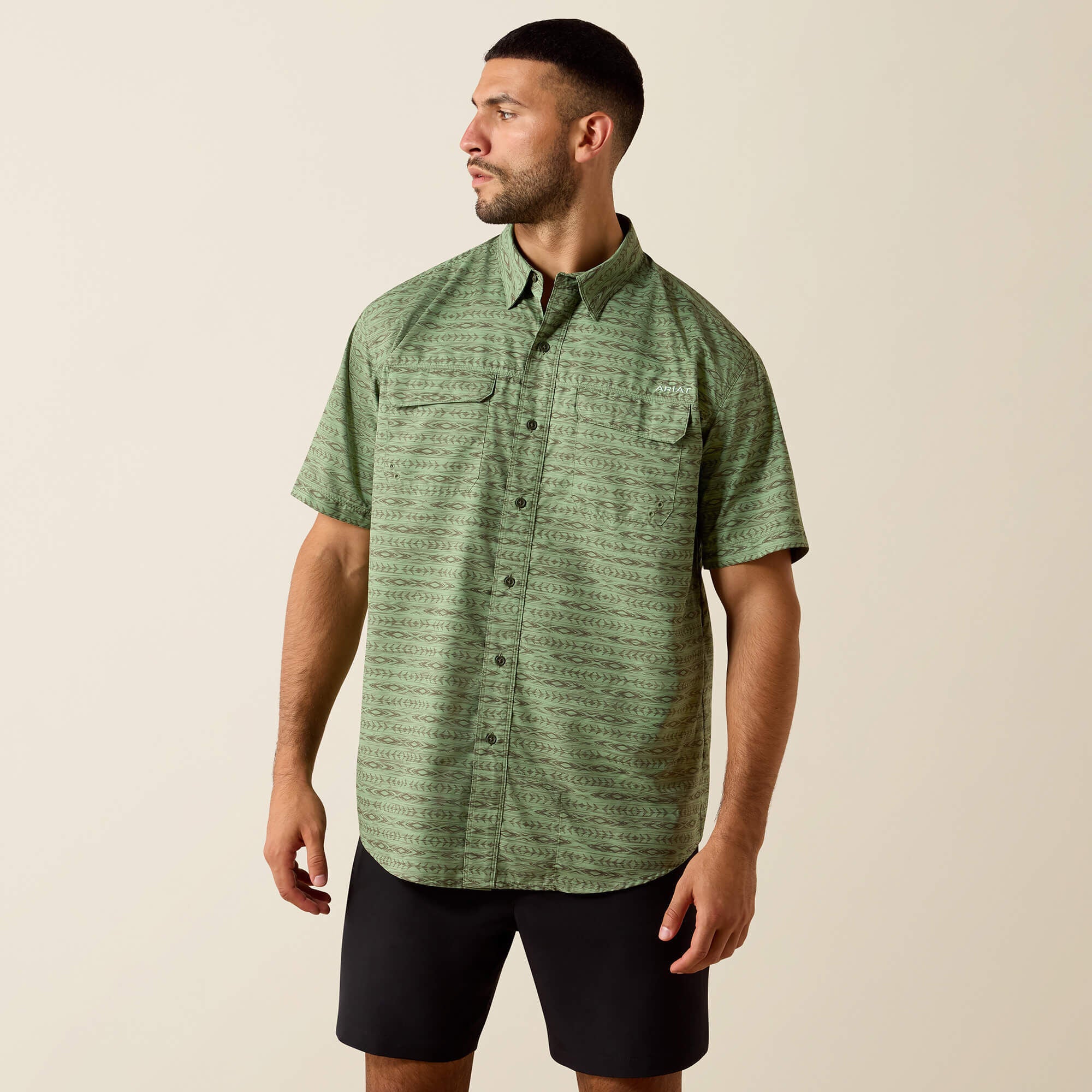Printed VentTEK Outbound Classic Fit Shirt Men - GREEN