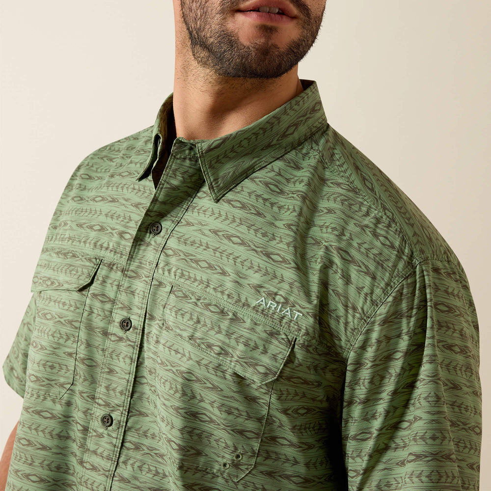 Printed VentTEK Outbound Classic Fit Shirt Men - GREEN