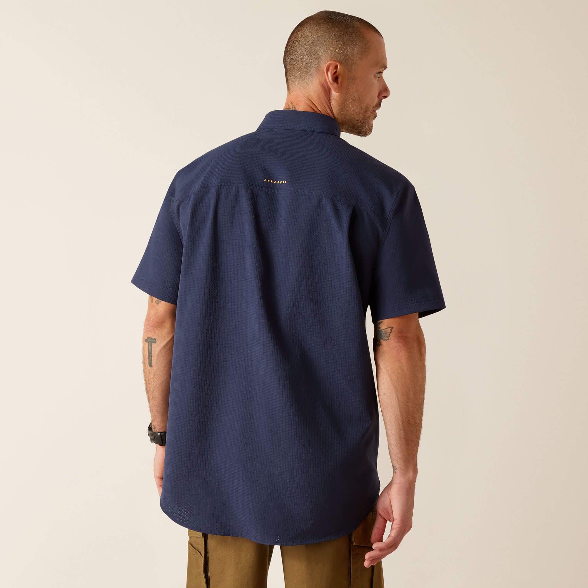 Rebar Made Tough 360 Airflow Work Shirt Men - NAVY