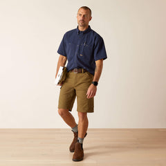 Rebar Made Tough 360 Airflow Work Shirt Men - NAVY