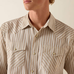 Retro Hesper Fitted Snap Shirt Men - SANDSHELL STRIPE