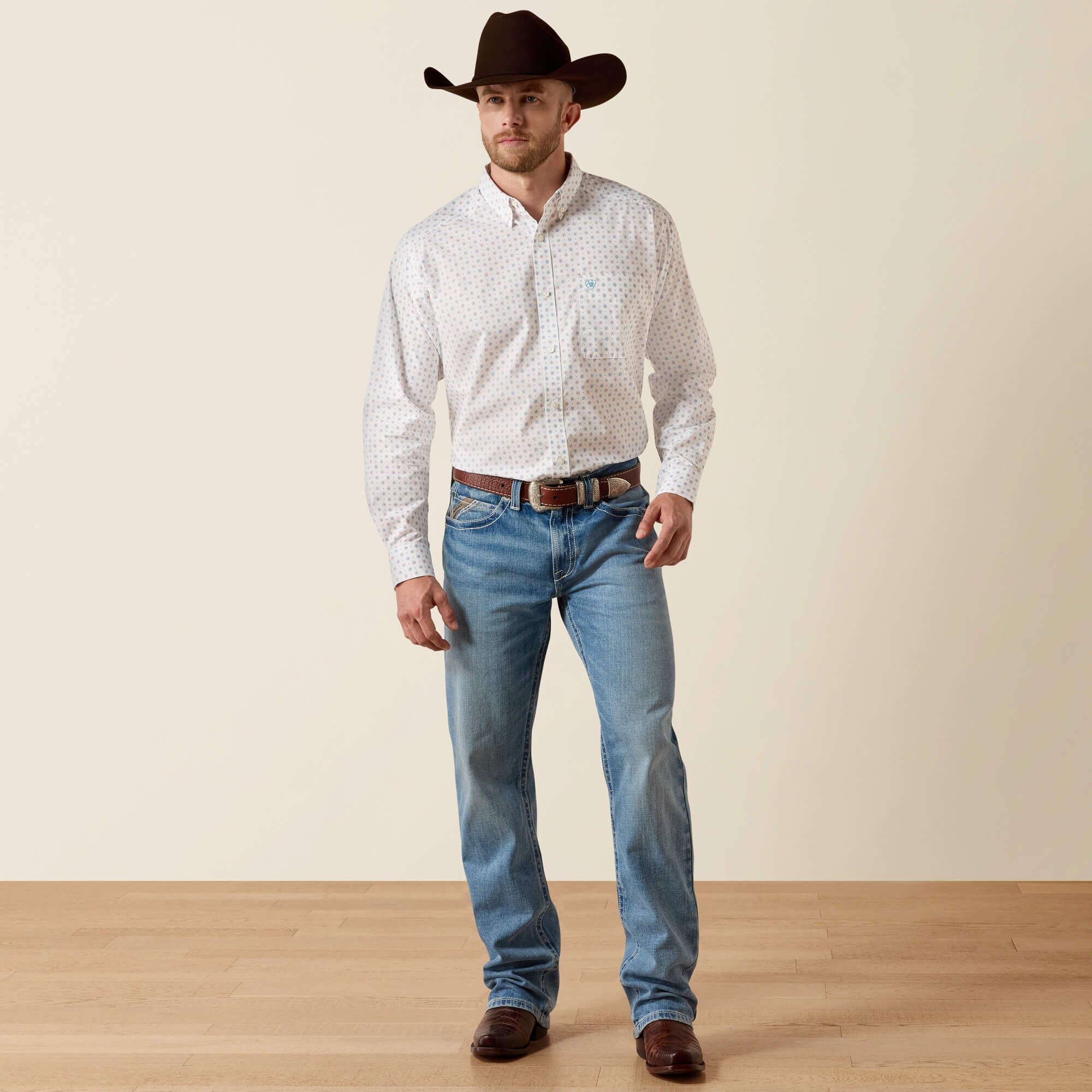 Jayson Classic Fit Shirt Men - WHITE SOUTHWESTERN GEO PRINT