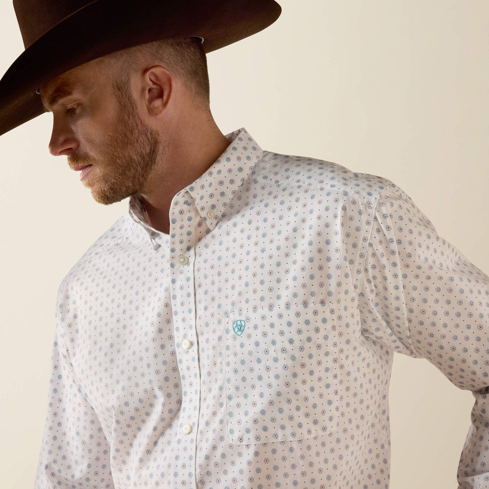 Jayson Classic Fit Shirt Men - WHITE SOUTHWESTERN GEO PRINT