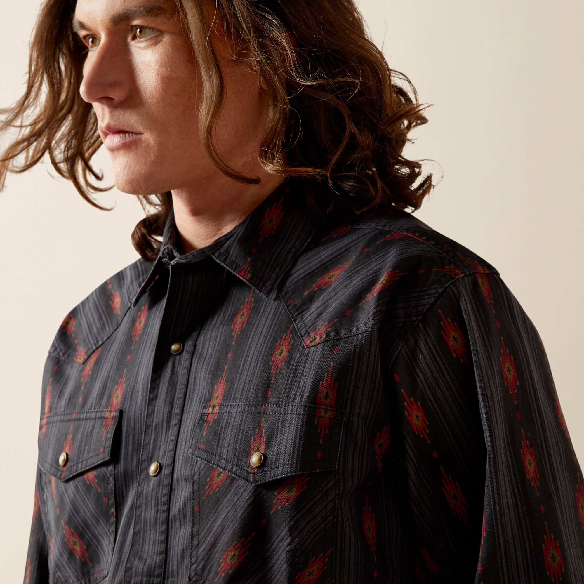 Harrel Retro Fit Shirt Men - BLACK