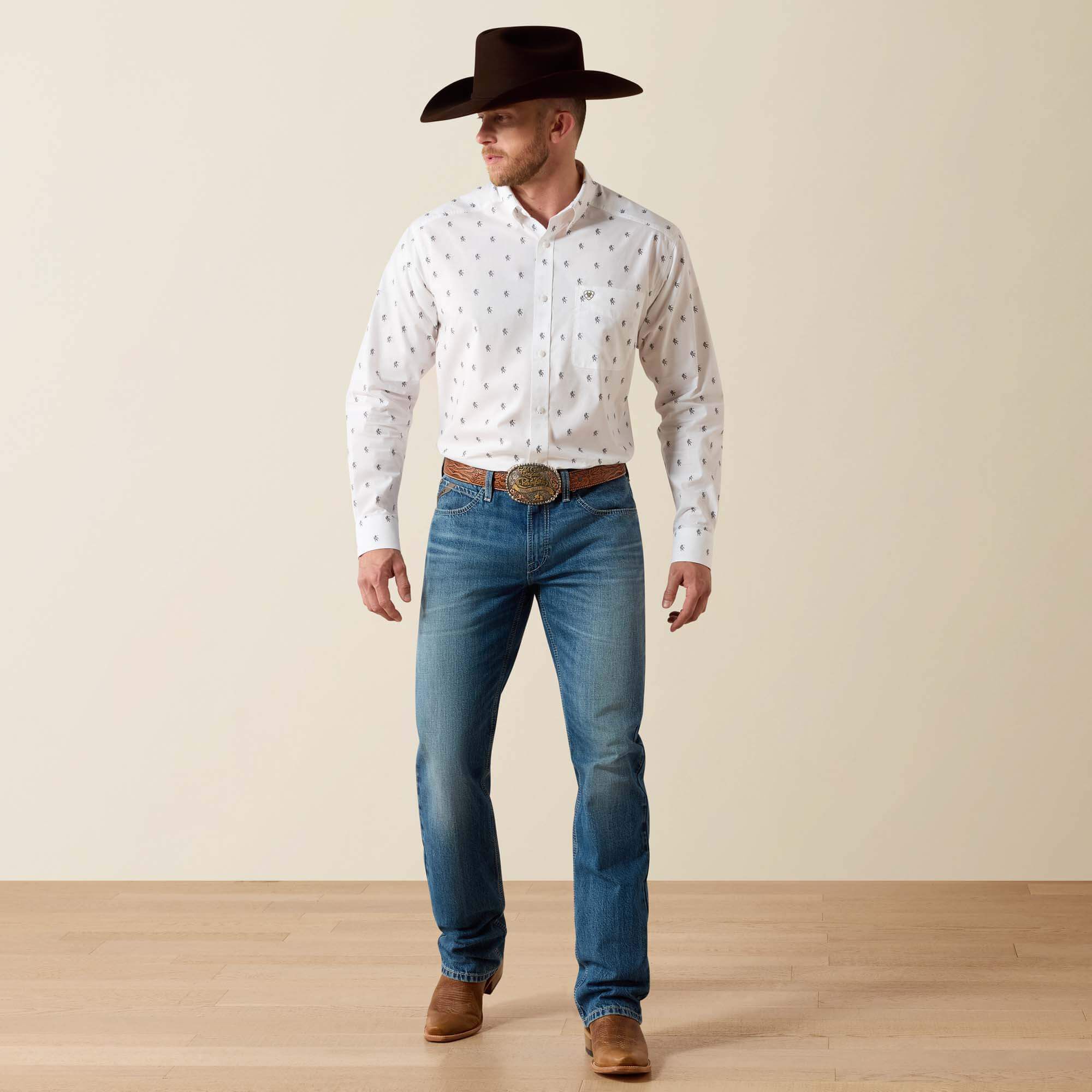 Bull PBR Shirt Men - WHITE