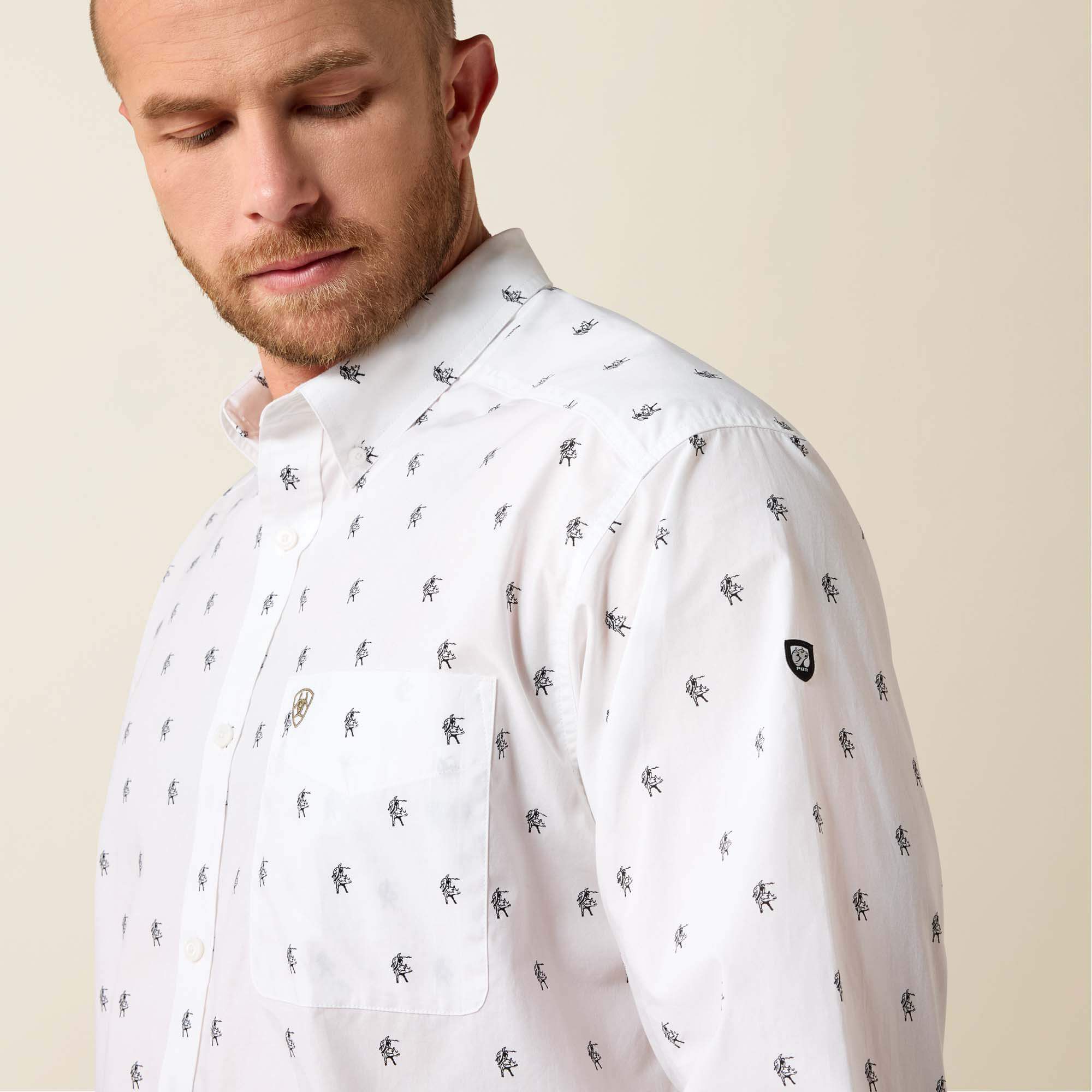 Bull PBR Shirt Men - WHITE