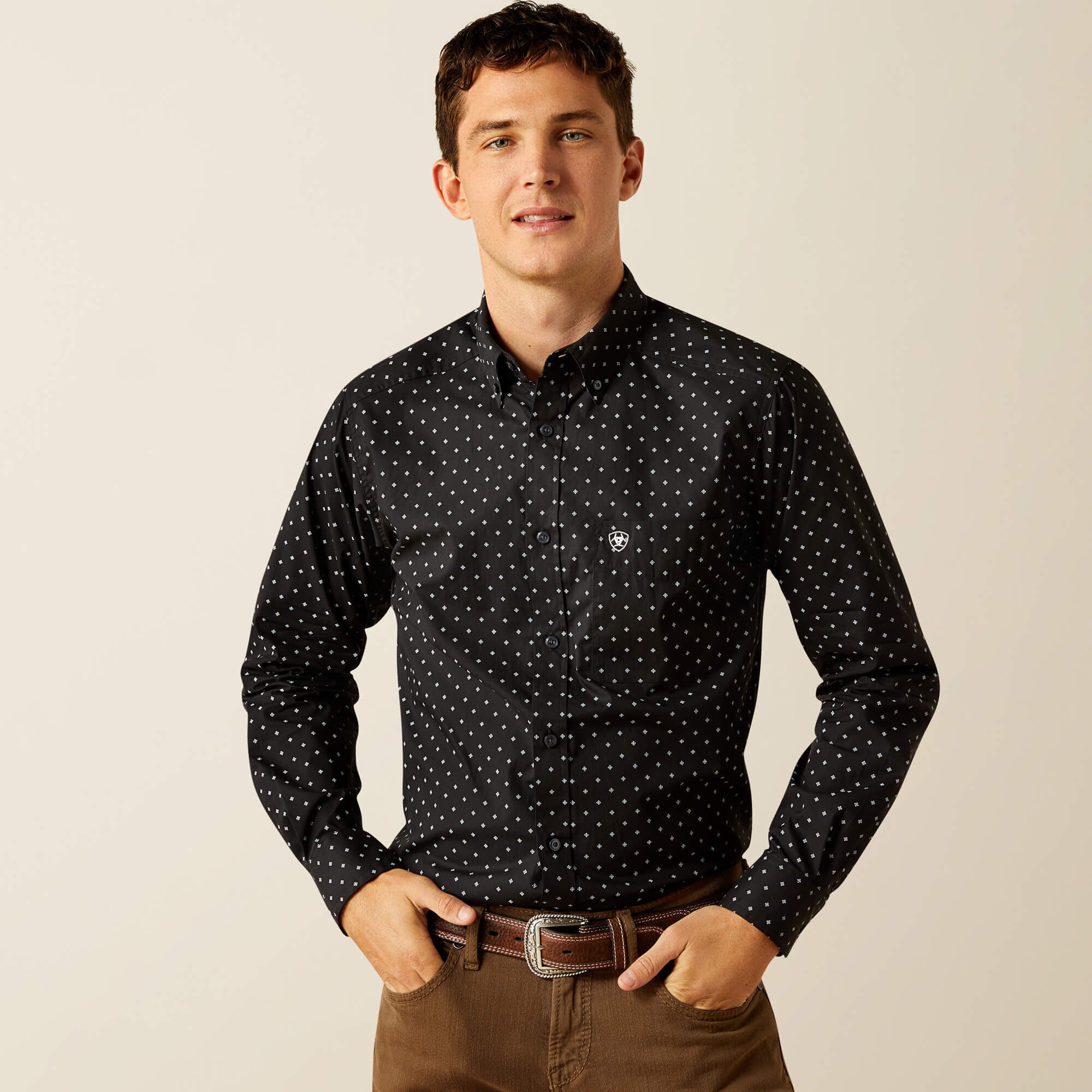 Seymour Fitted Shirt Men - DARK GREY