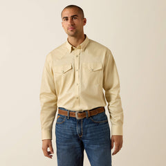 Lightweight Twill Classic Fit Snap Shirt Men - CREME BRULEE