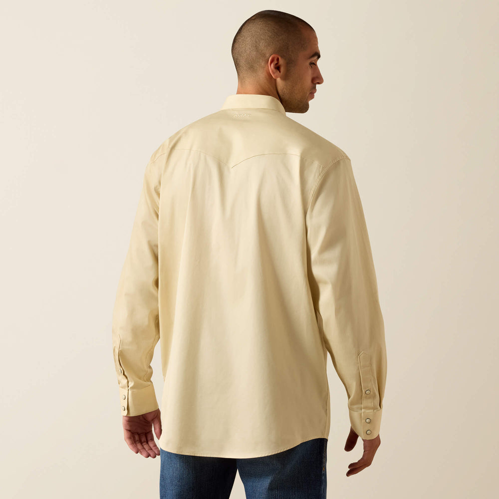 Lightweight Twill Classic Fit Snap Shirt Men - CREME BRULEE