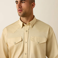 Lightweight Twill Classic Fit Snap Shirt Men - CREME BRULEE