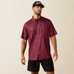 Printed VentTEK Classic Fit Shirt Men - MAROON BANNER