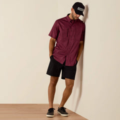 Printed VentTEK Classic Fit Shirt Men - MAROON BANNER