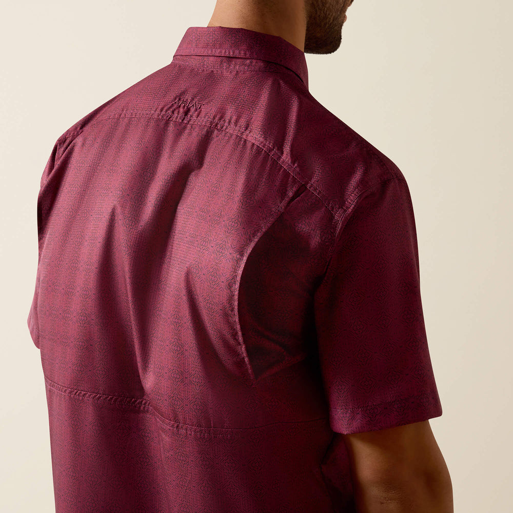 Printed VentTEK Classic Fit Shirt Men - MAROON BANNER