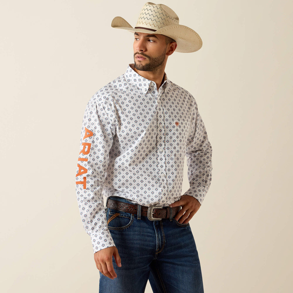 Team Jericho Classic Fit Shirt Men - WHITE/ORANGE