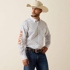 Team Jericho Classic Fit Shirt Men - WHITE/ORANGE
