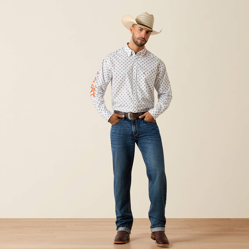 Team Jericho Classic Fit Shirt Men - WHITE/ORANGE
