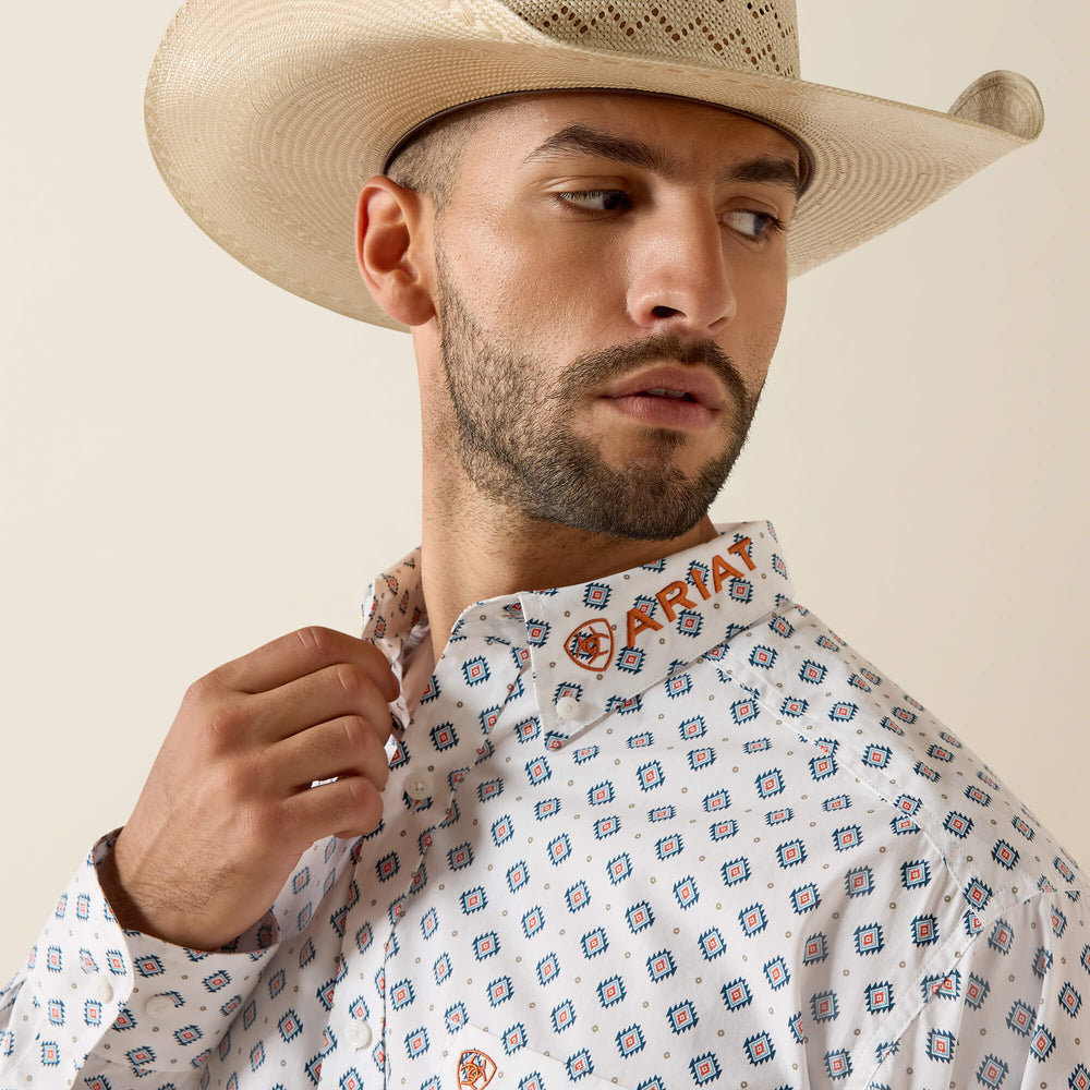 Team Jericho Classic Fit Shirt Men - WHITE/ORANGE
