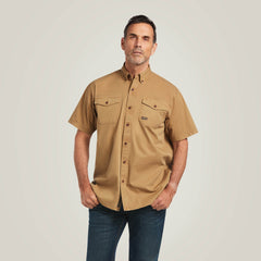 Rebar Washed Twill Work Shirt Men - KHAKI