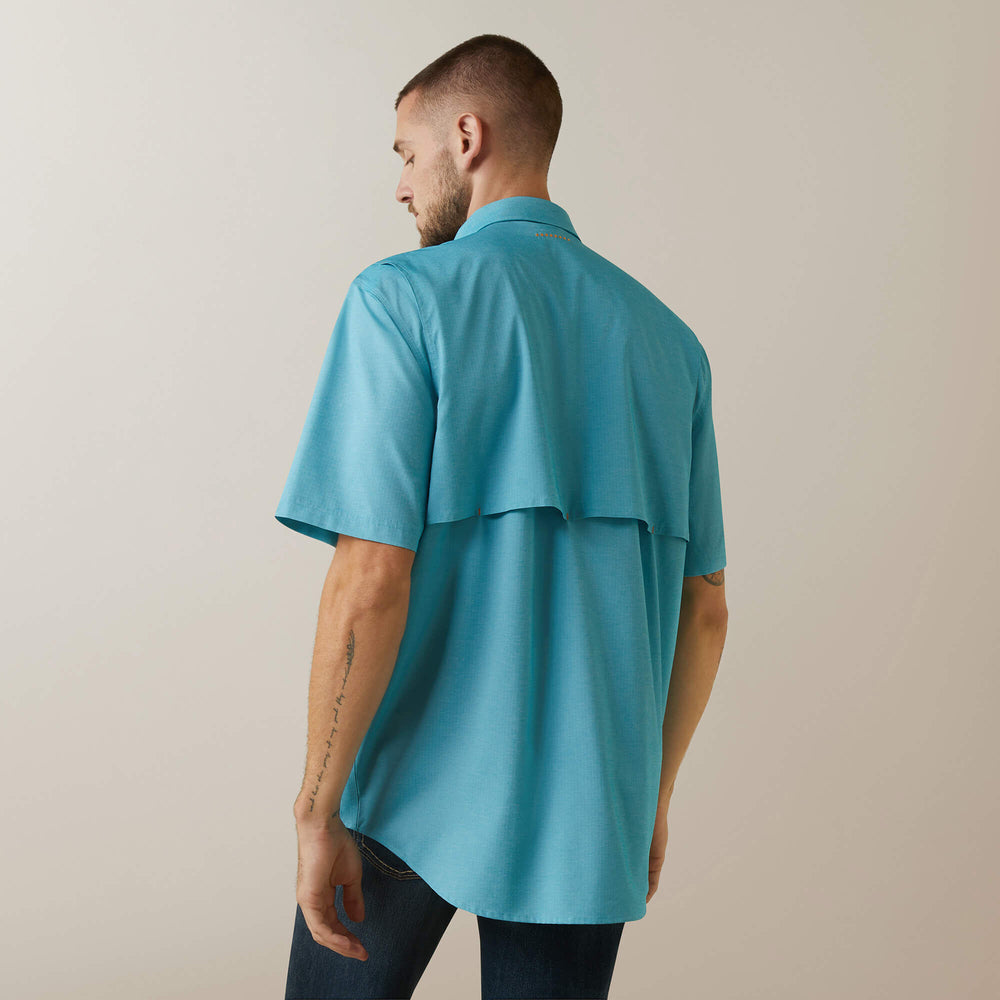 Rebar Made Tough VentTEK DuraStretch Work Shirt Men - CARIBBEAN SEA HEATHER